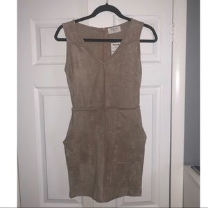 Suede tan dress